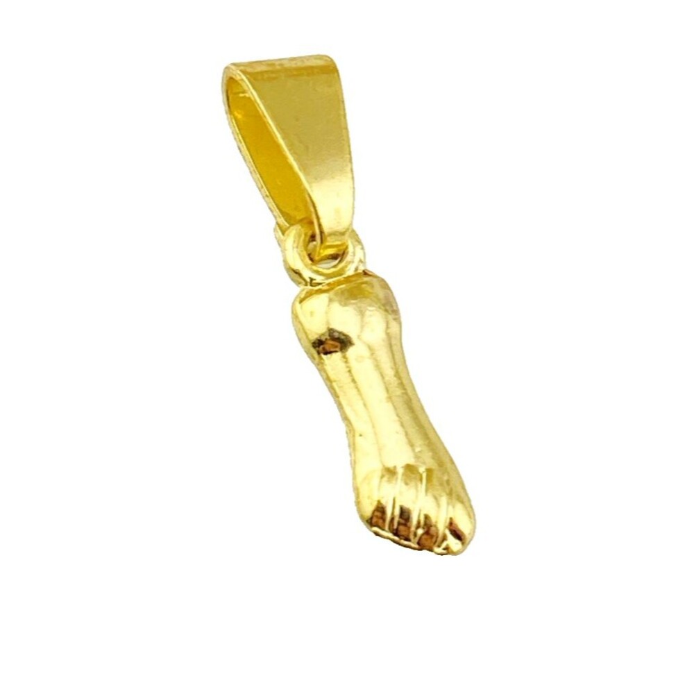 Small Gold Plated Mano Figa Fist Hand Good Luck Pendant Charm FERLON NOS